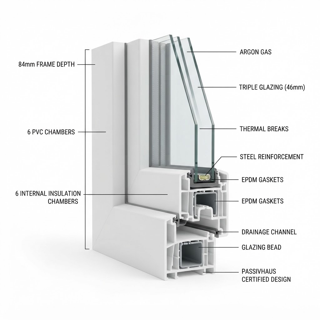 A84 Passivhaus — Sistema PVC Cortizo