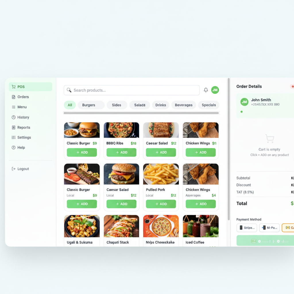 SawaPOS USA POS terminal preview