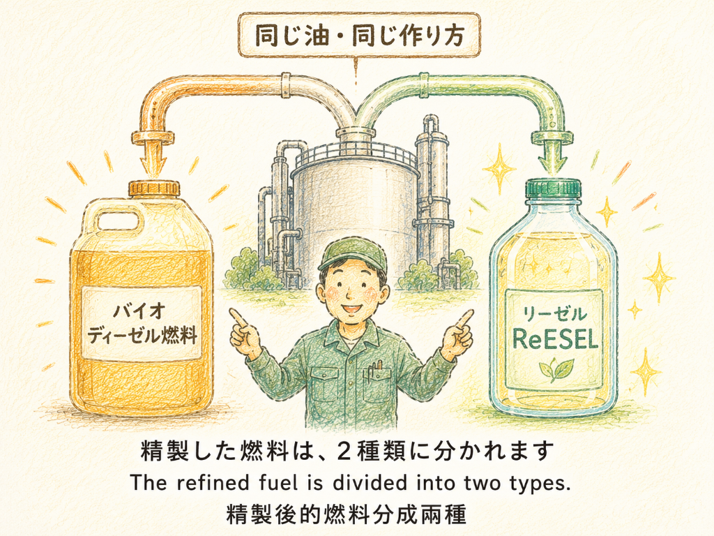過程は同じで品質によって区別される図