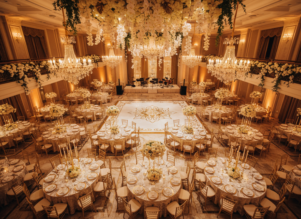 Grand ballroom aerial view