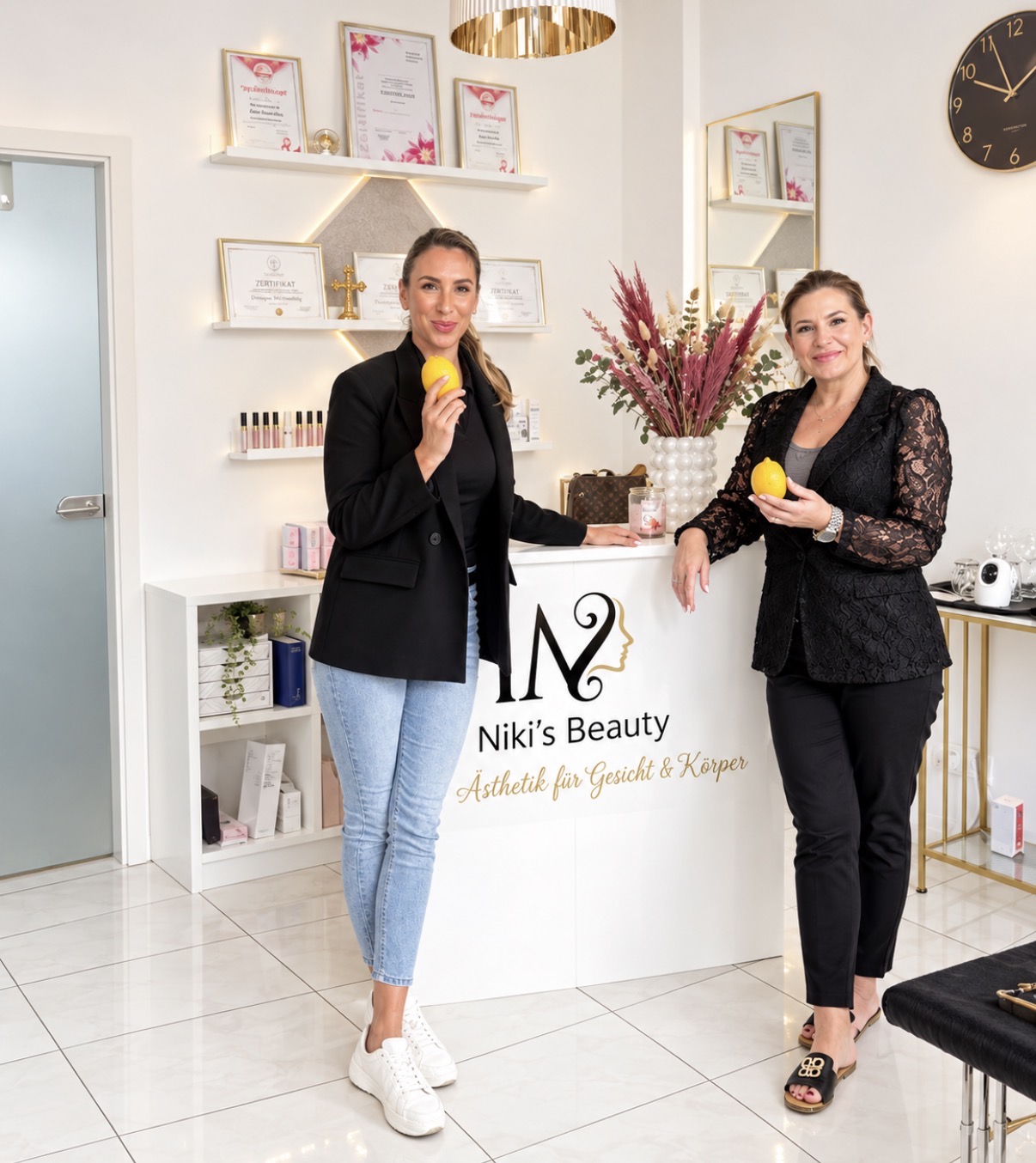 Kosmetikstudio Hilden I Lemon Times Niki's Beauty – Team mit Lemon Times Zitrone