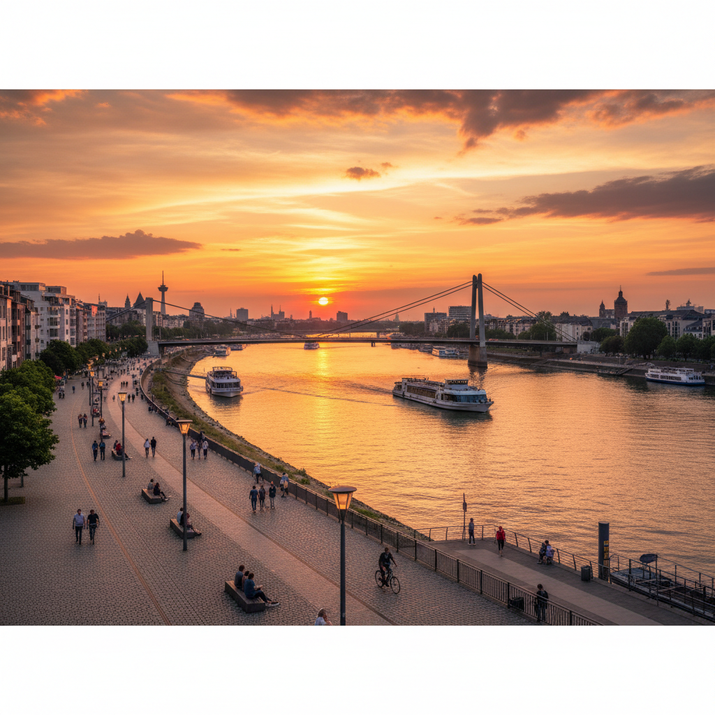 Online Magazin Heerdt – Rheinblick Rheinkniebrücke | Lemon Times