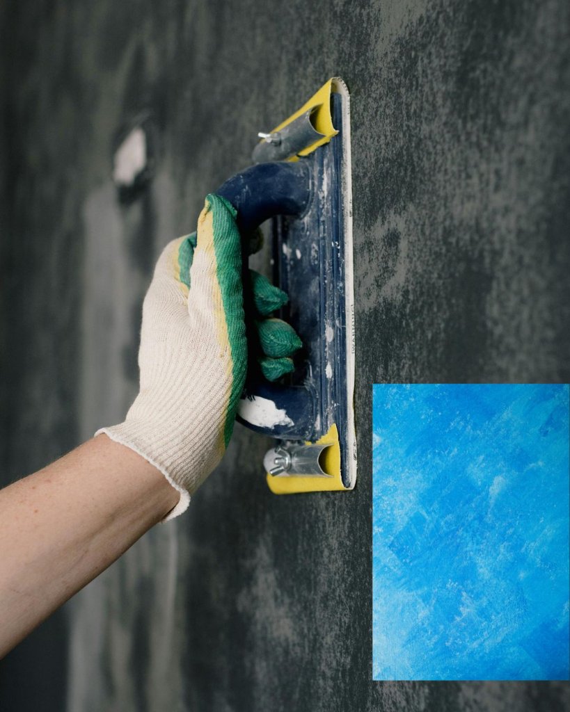 Spachteltechnik Farbdesign Scholz – Kelle an der Wand