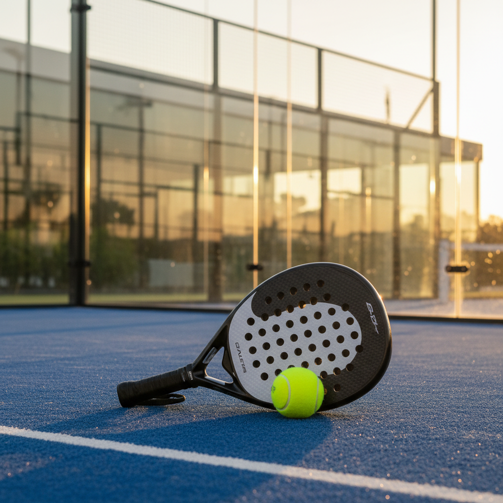 Padel Schläger und Ball