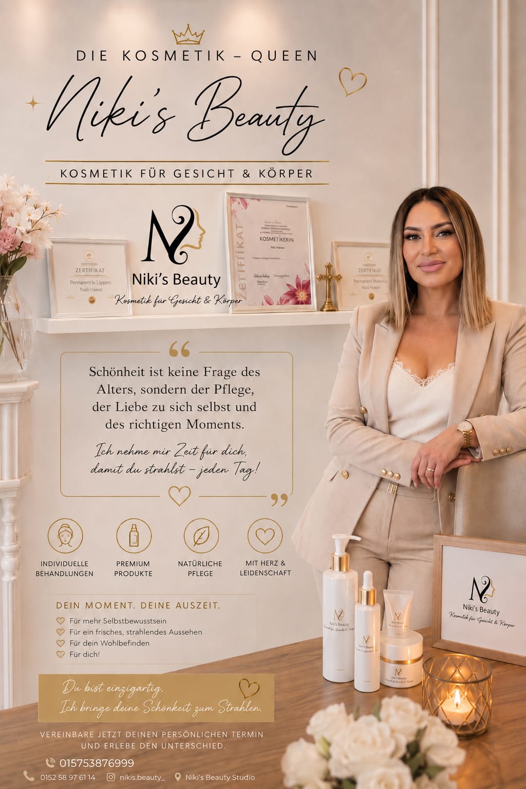 Kosmetikstudio Hilden I Lemon Times Niki's Beauty – Kosmetik-Queen Nicole Liku