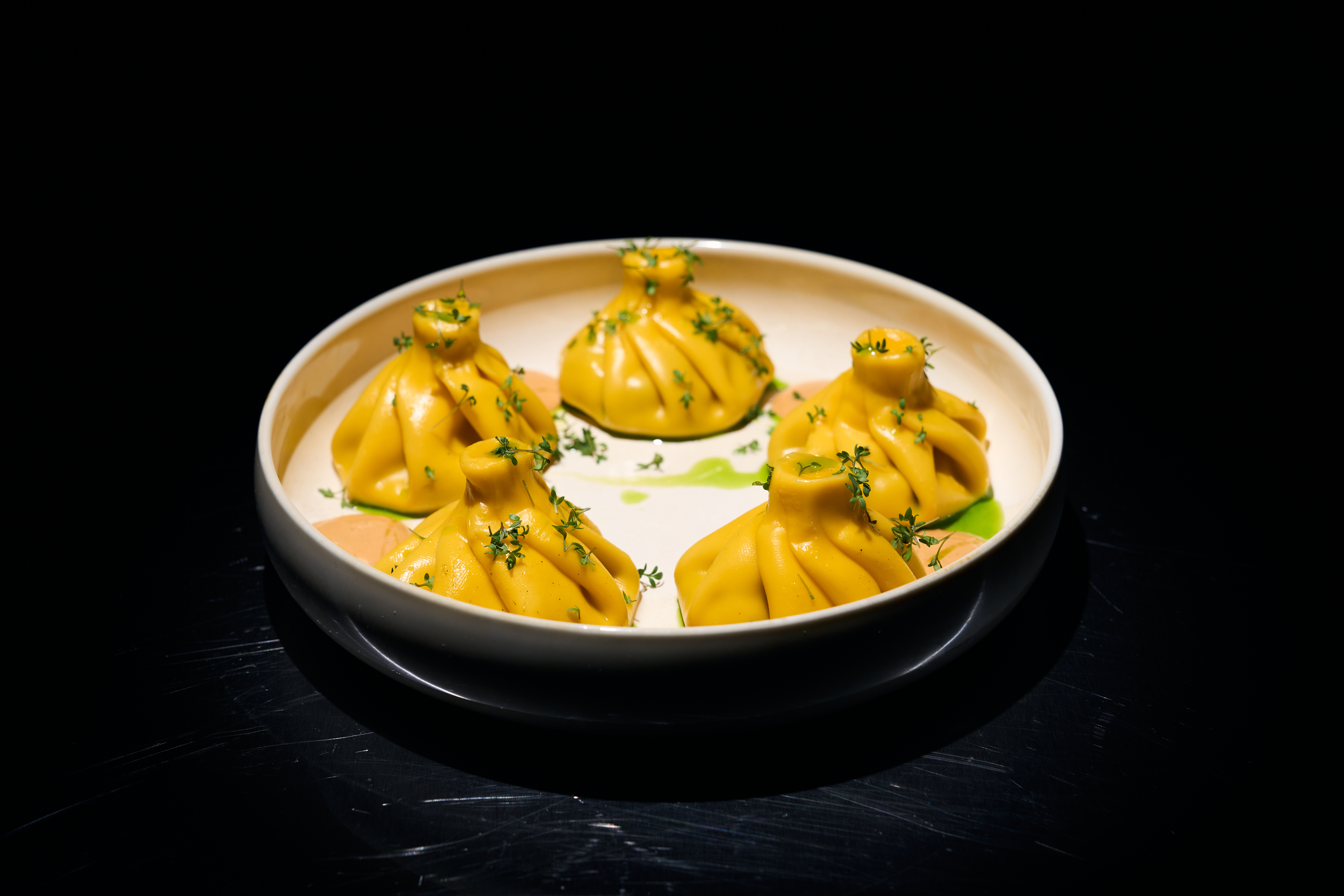 Khinkali georgische Teigtaschen im Tamare Restaurant Düsseldorf