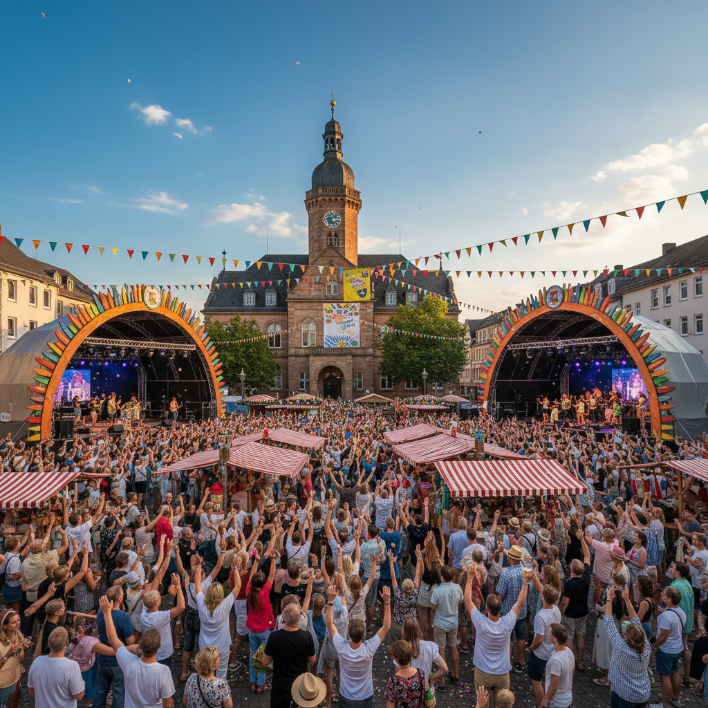 Monheimer Stadtfest 2026: Drei Tage Programm rund um den Rathausplatz
