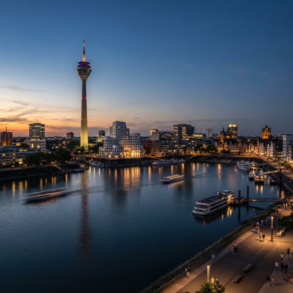 Düsseldorf Skyline am Rhein – Lemon Times Redaktion
