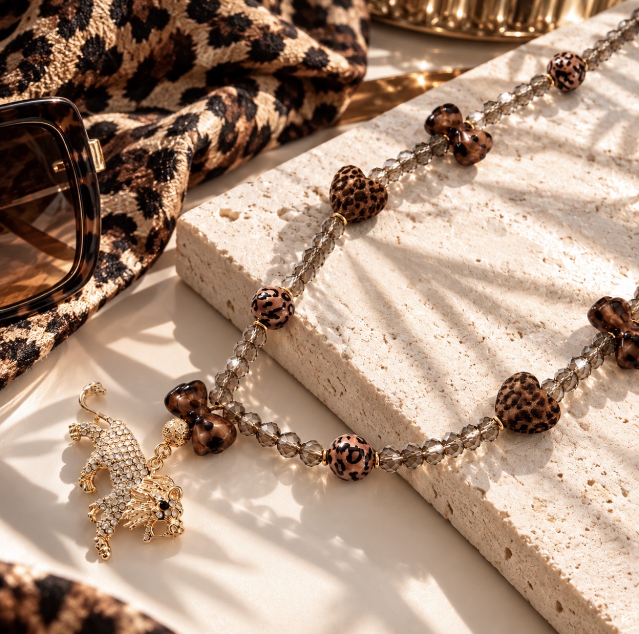 Leopard-Kollektion Halskette BE NICE BY BK I Lemon Times
