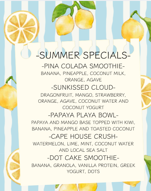 Summer Specials