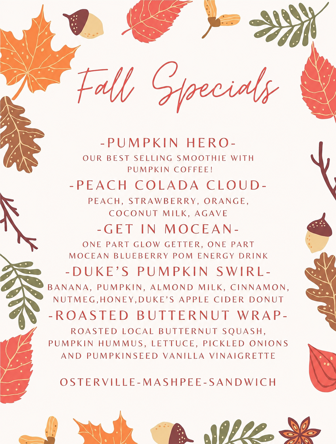 Fall Specials