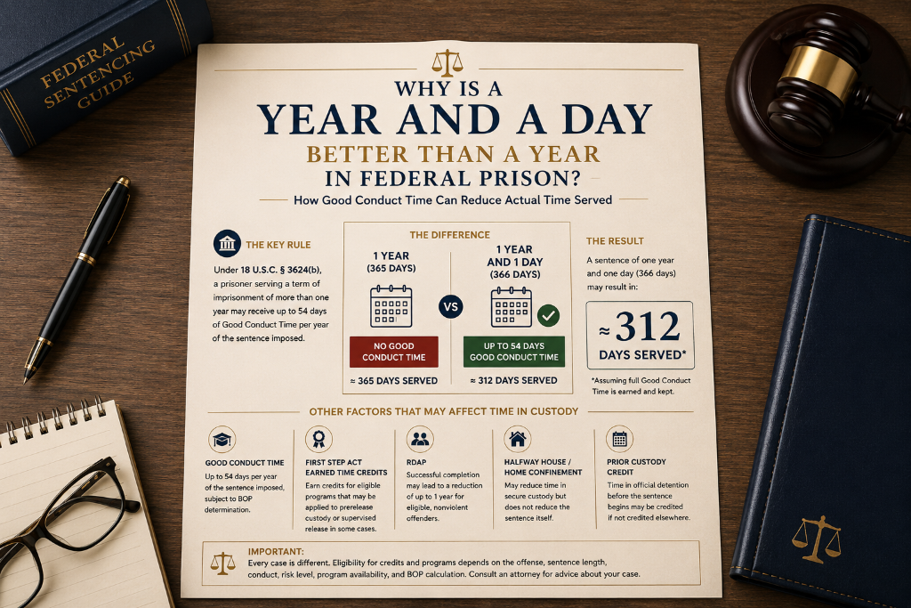 Why Is a Year and a Day Better Than a Year in Federal Prison?