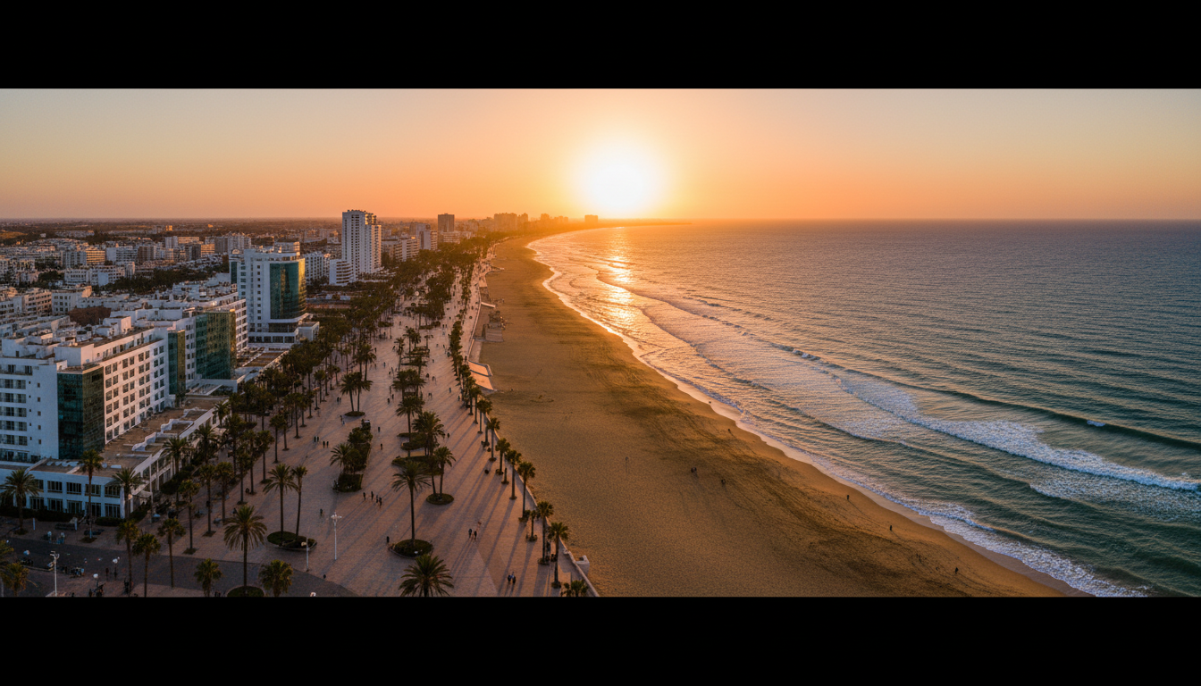 Vue panoramique d'Agadir, Maroc