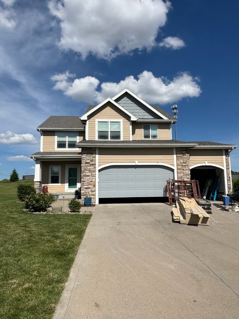 After - Front of home fully completed