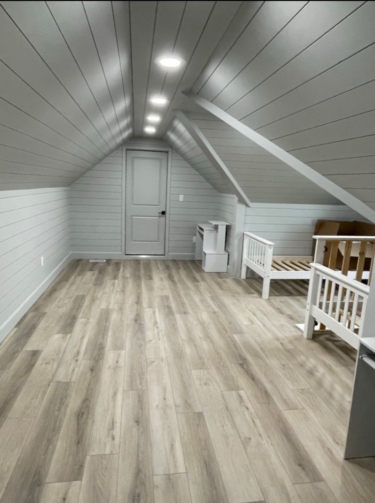 Attic Finish — Shiplap & Flooring