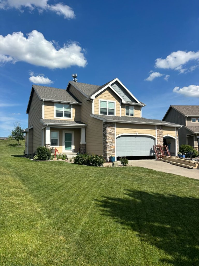 After - Additional front view of finished siding