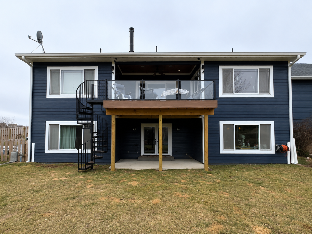 Elevated Deck with Railing System