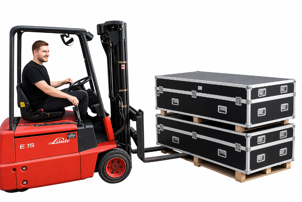 Clarisys speaker flight case shipping — example packaging