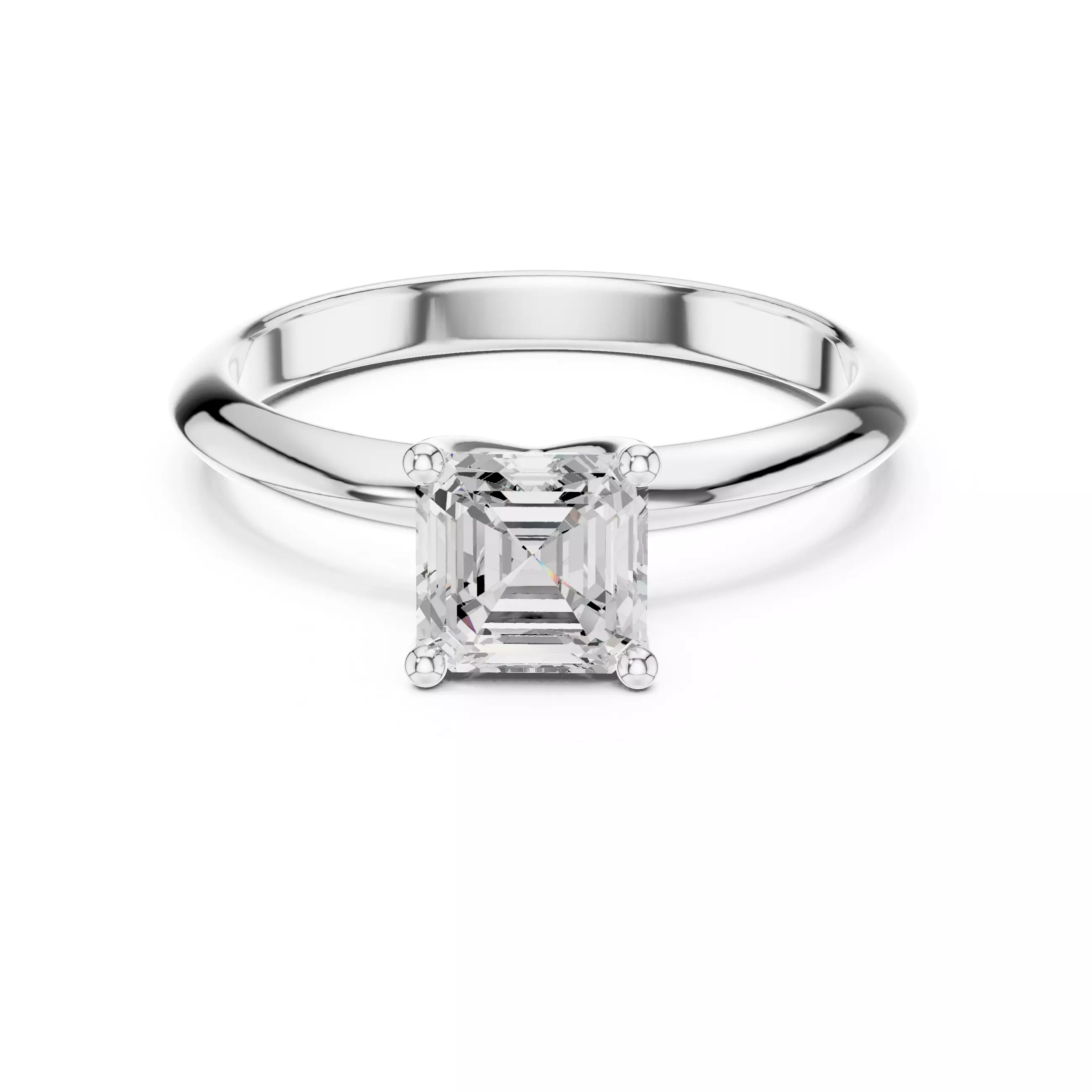 טבעת סוליטר אשר | Asscher Cut