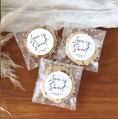Individually wrapped favor cookies — Adam & Becca