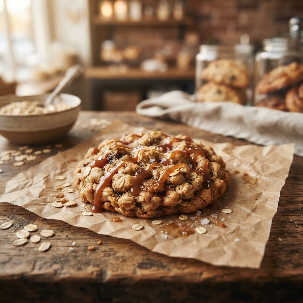 Salted Caramel Oatmeal Cookie