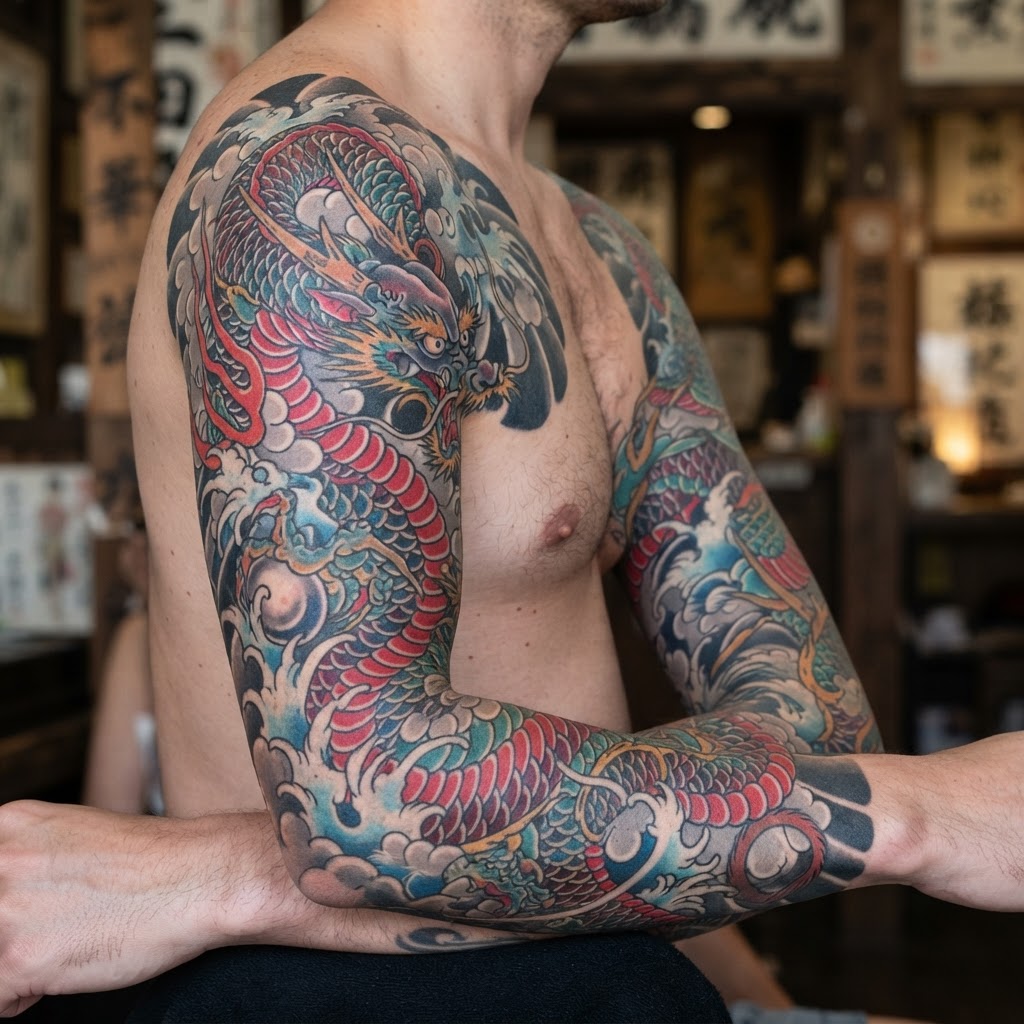 Japanese tattoo sleeve