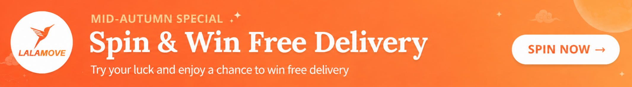Mid-Autumn Special — Spin & Win Free Delivery with Lalamove