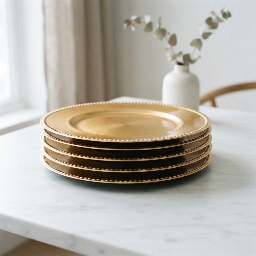 Gold Charger Plates (set of 10)
