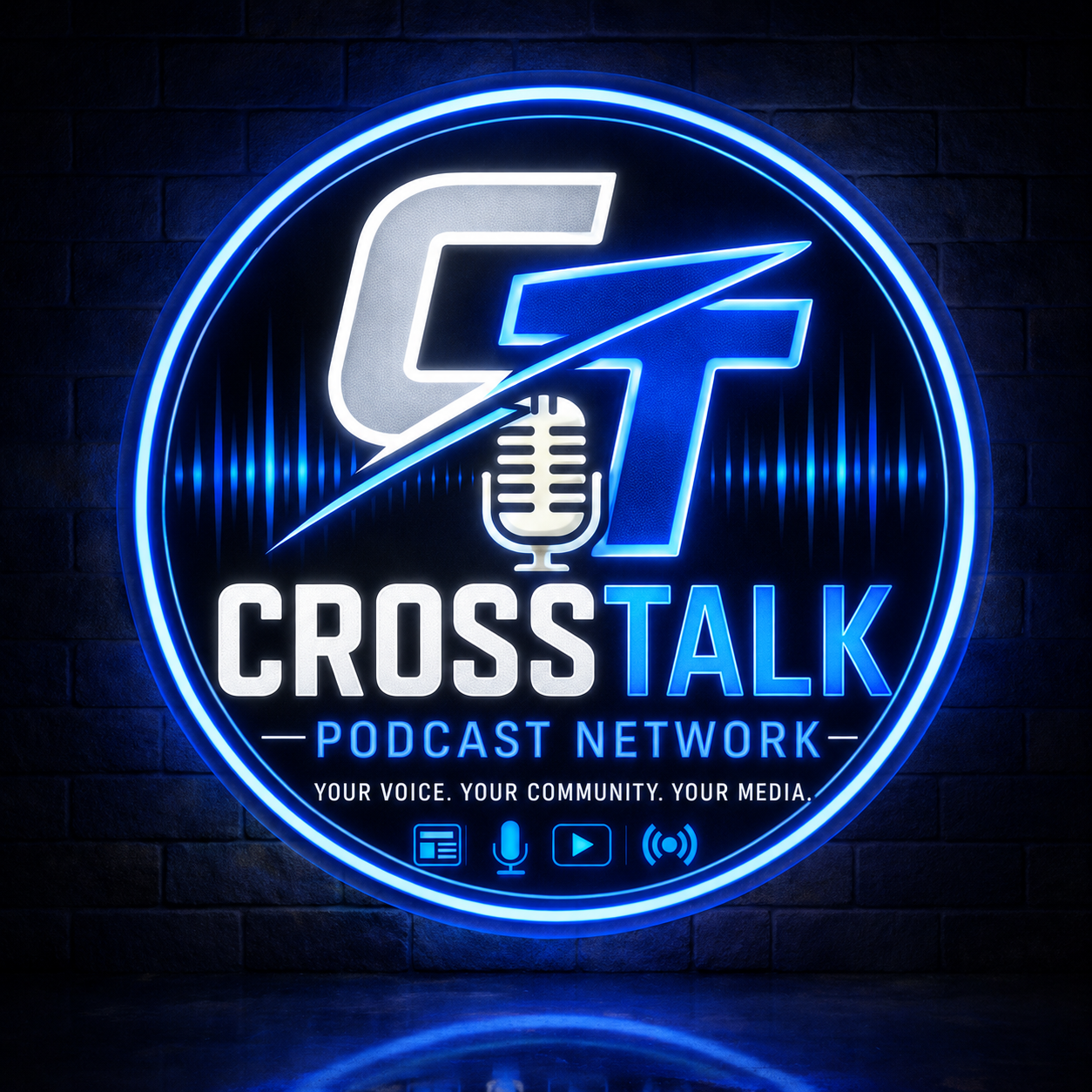 CrossTalk Podcast Network logo