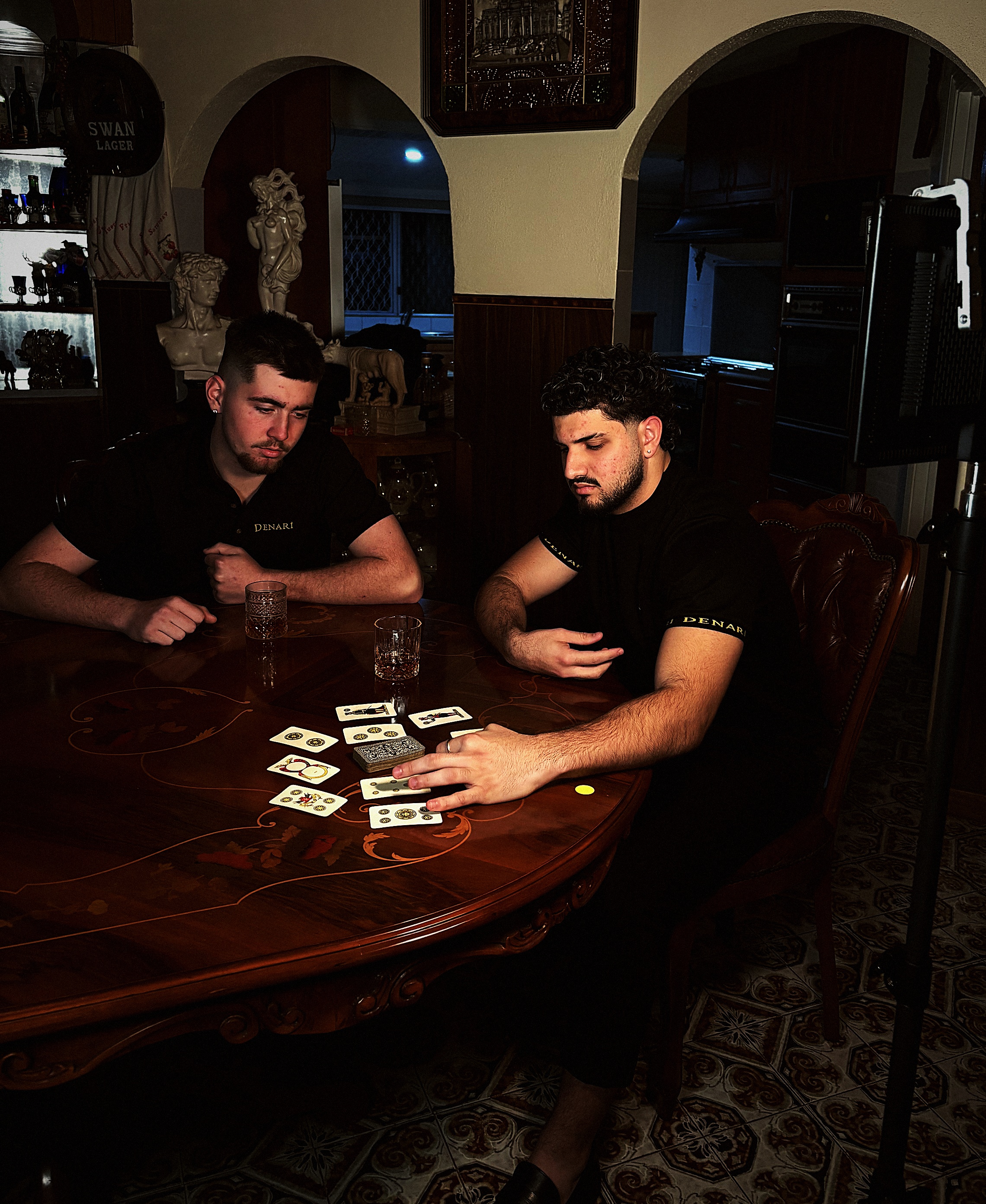 Nonno's Table — Denari founders playing cards