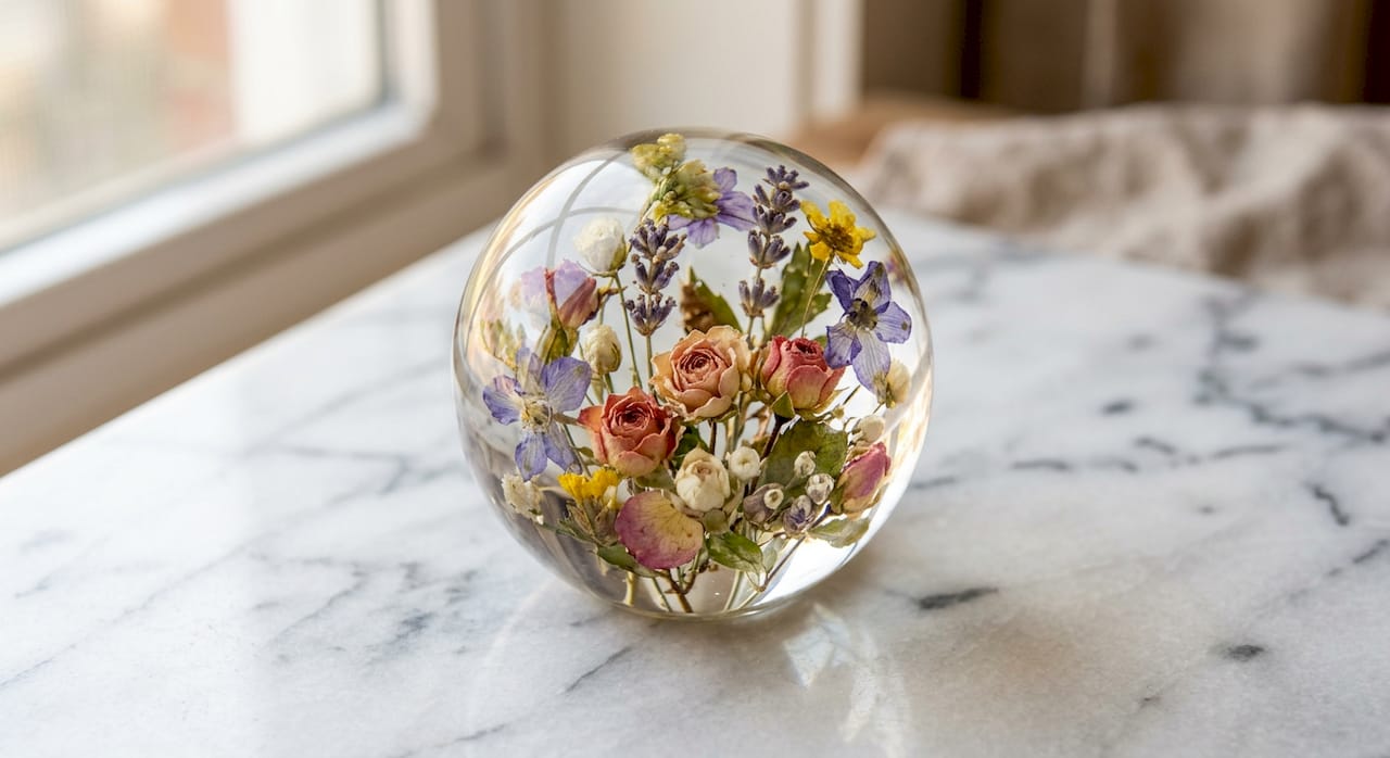 Preserved floral orb