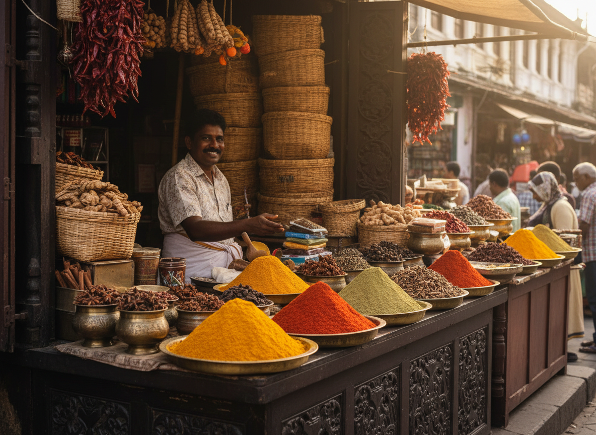 Malabar spice market