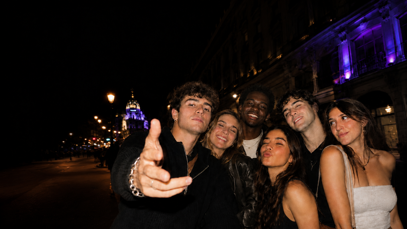 Friends enjoying a night out