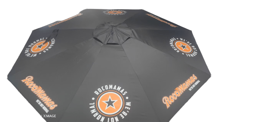 Branded umbrella example