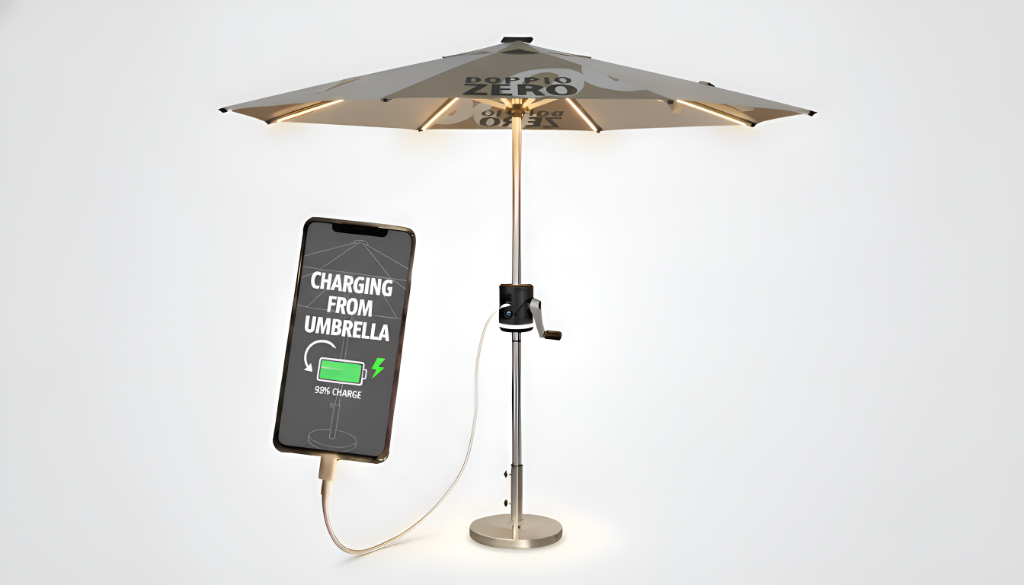 Solaris Umbrella cell phone charging