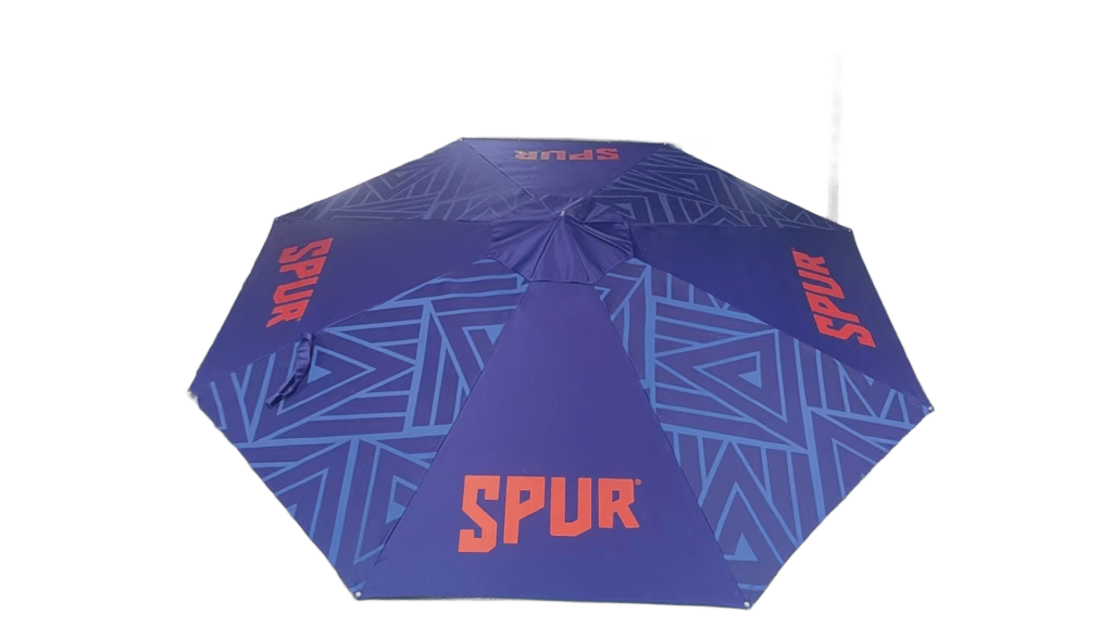 Spur branded umbrella top