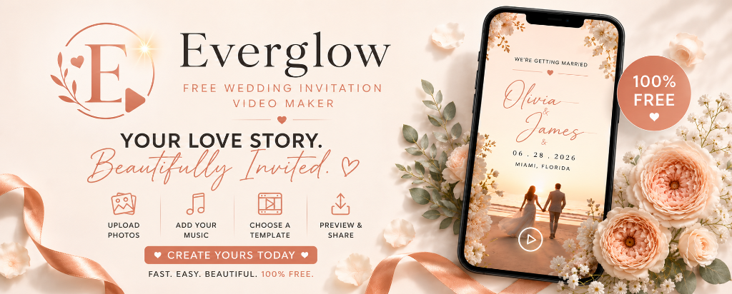 Everglow — Free Wedding Invitation Video Maker