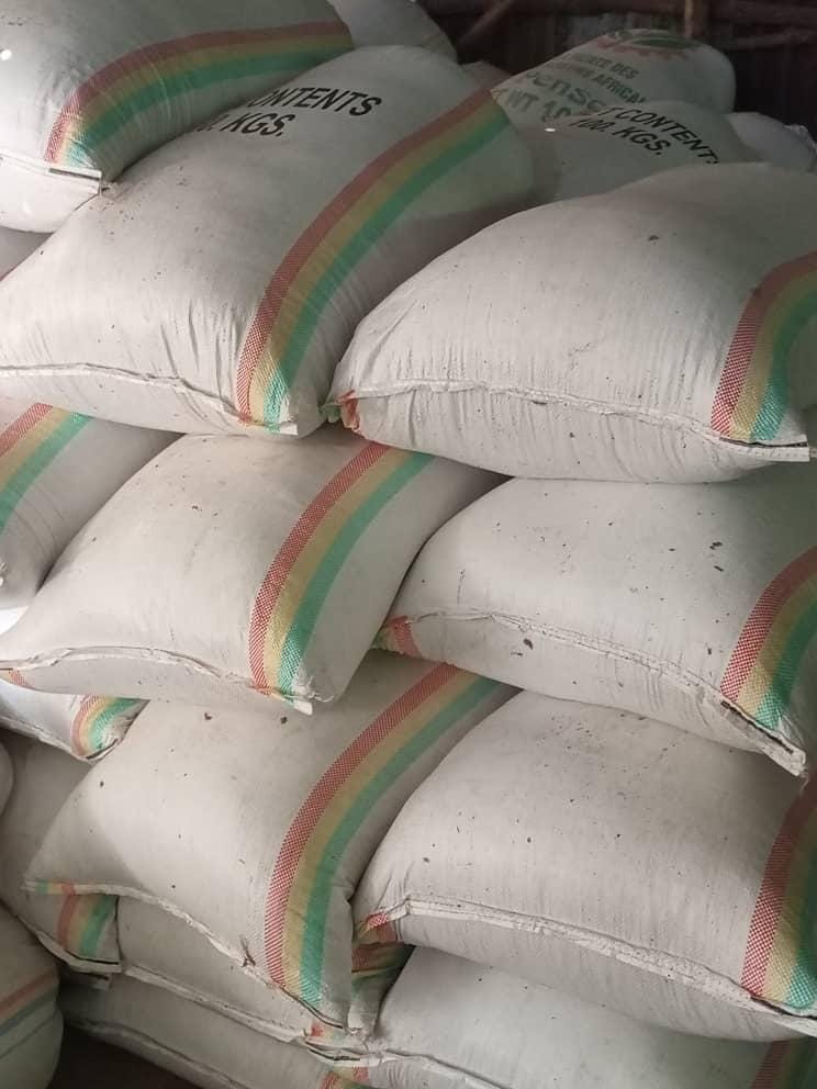 Feed bags at Talleh Poultry Farm Sierra Leone