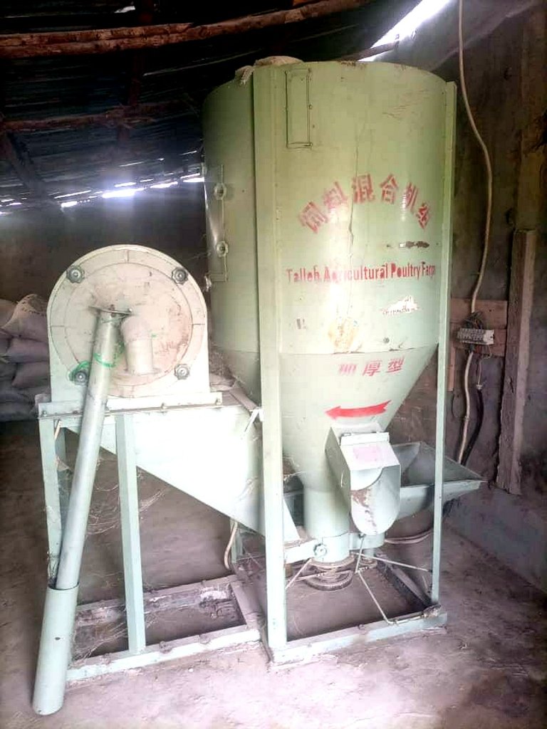 Feed milling machine at Talleh Poultry Farm