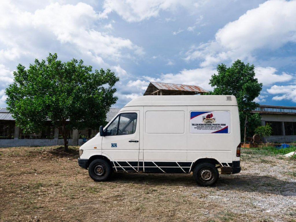 Talleh Agricultural Poultry Farm branded delivery van