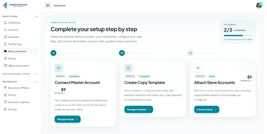 MirrorTrades Trade Copier Setup