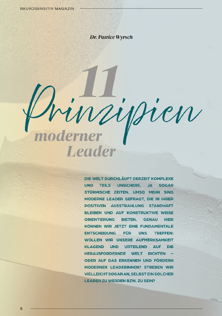11 Prinzipien moderner Leader