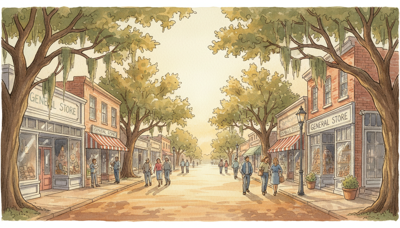 Warm small-town community