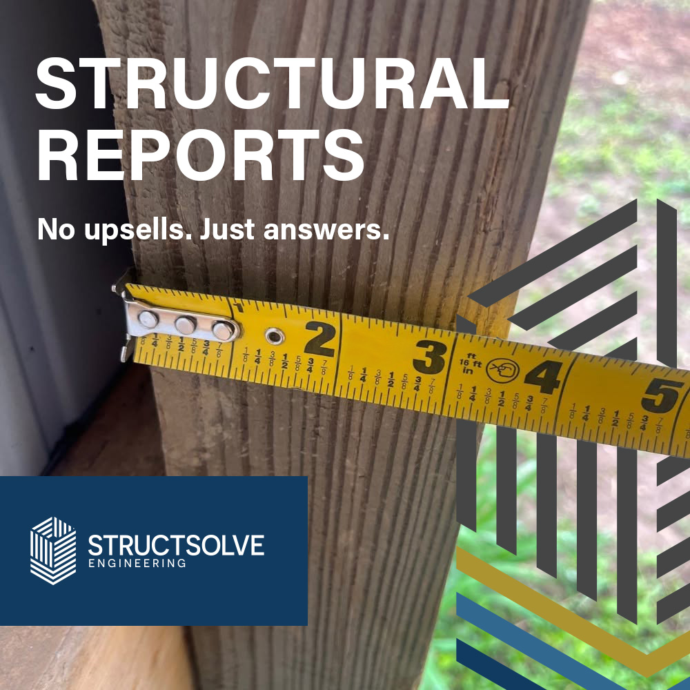 StructSolve structural engineering report, independent findings, no repair upsells