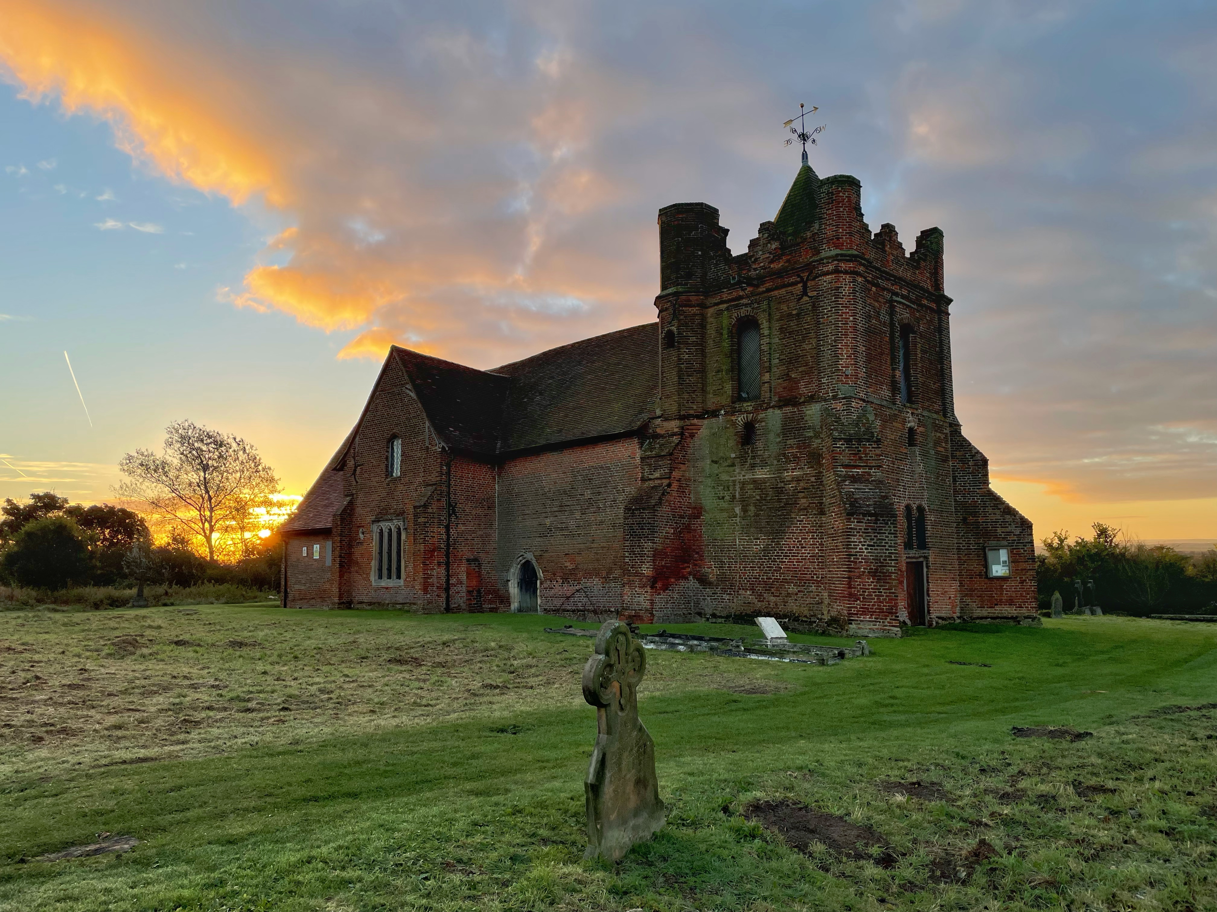 All Saints Church, East Horndon at sunset