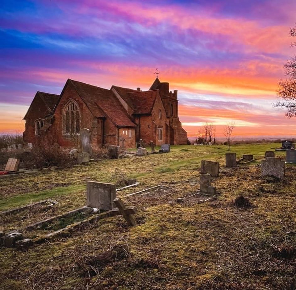 All Saints Church, East Horndon at sunset