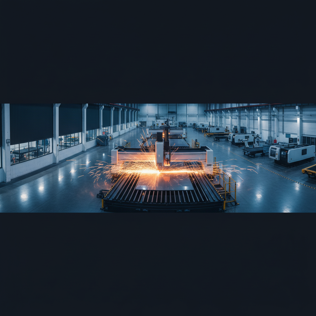 Table de découpe laser CNC fibre en opération