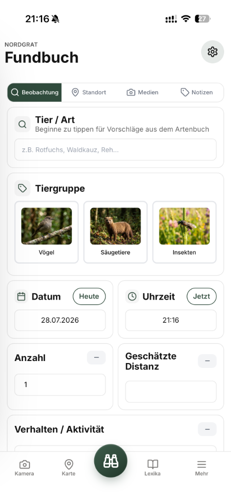 Neuen Fund festhalten