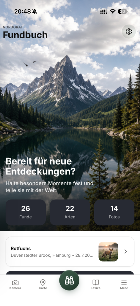 Fundbuch – deine Startseite