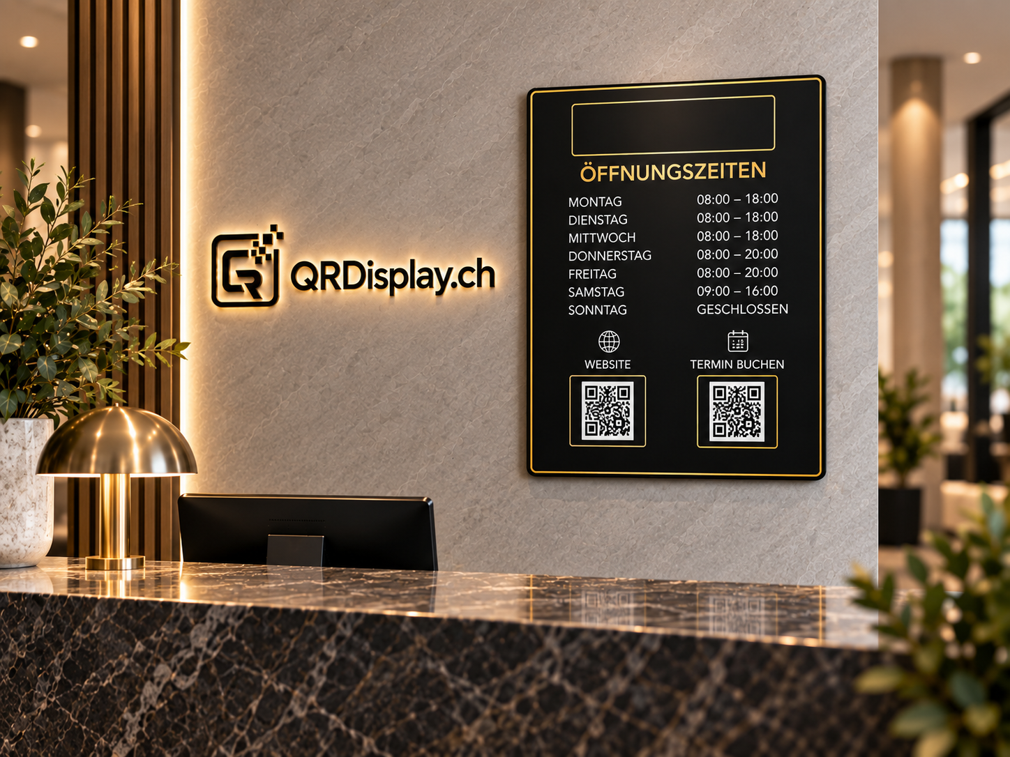 Visualisierung QRDisplay Wandschilder